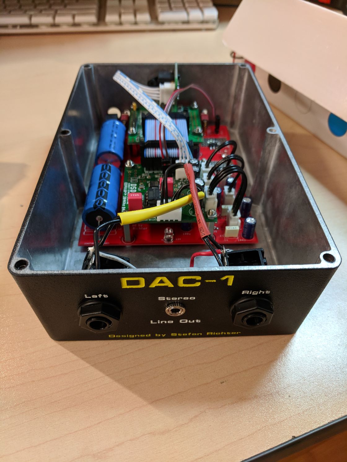 Inside the assembled DAC-1.