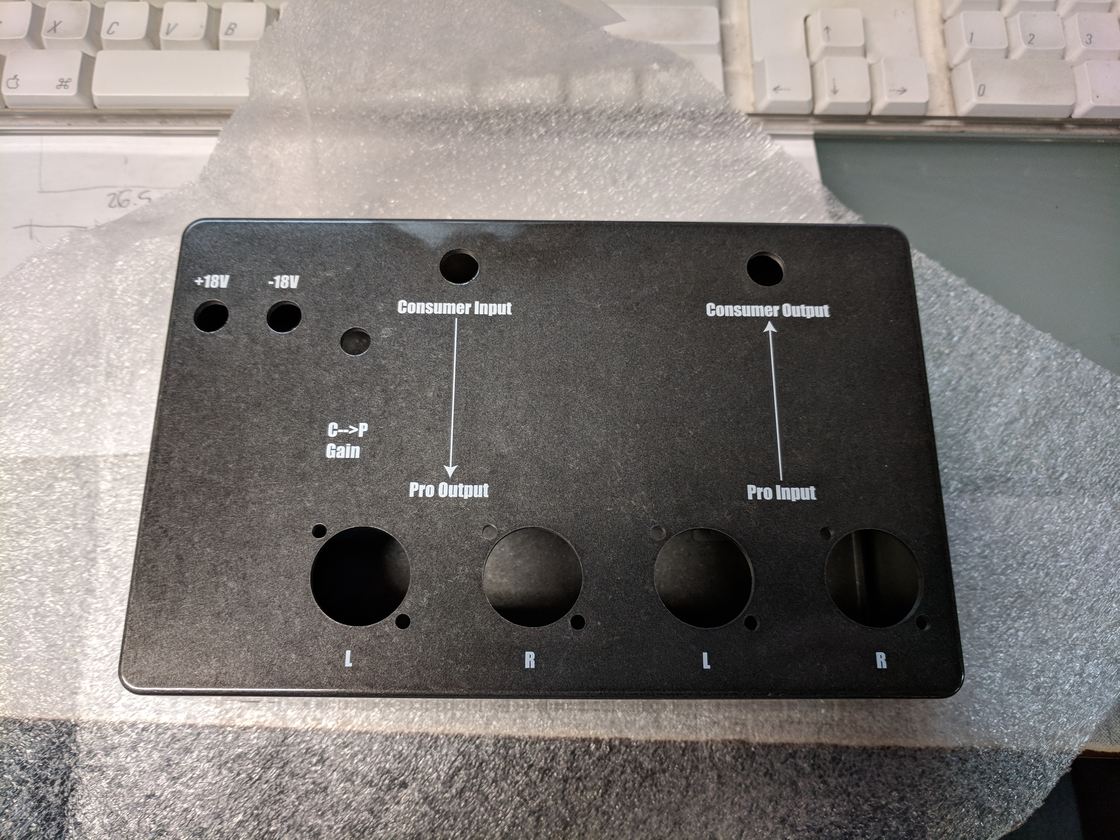 The bare drilled front panel.
