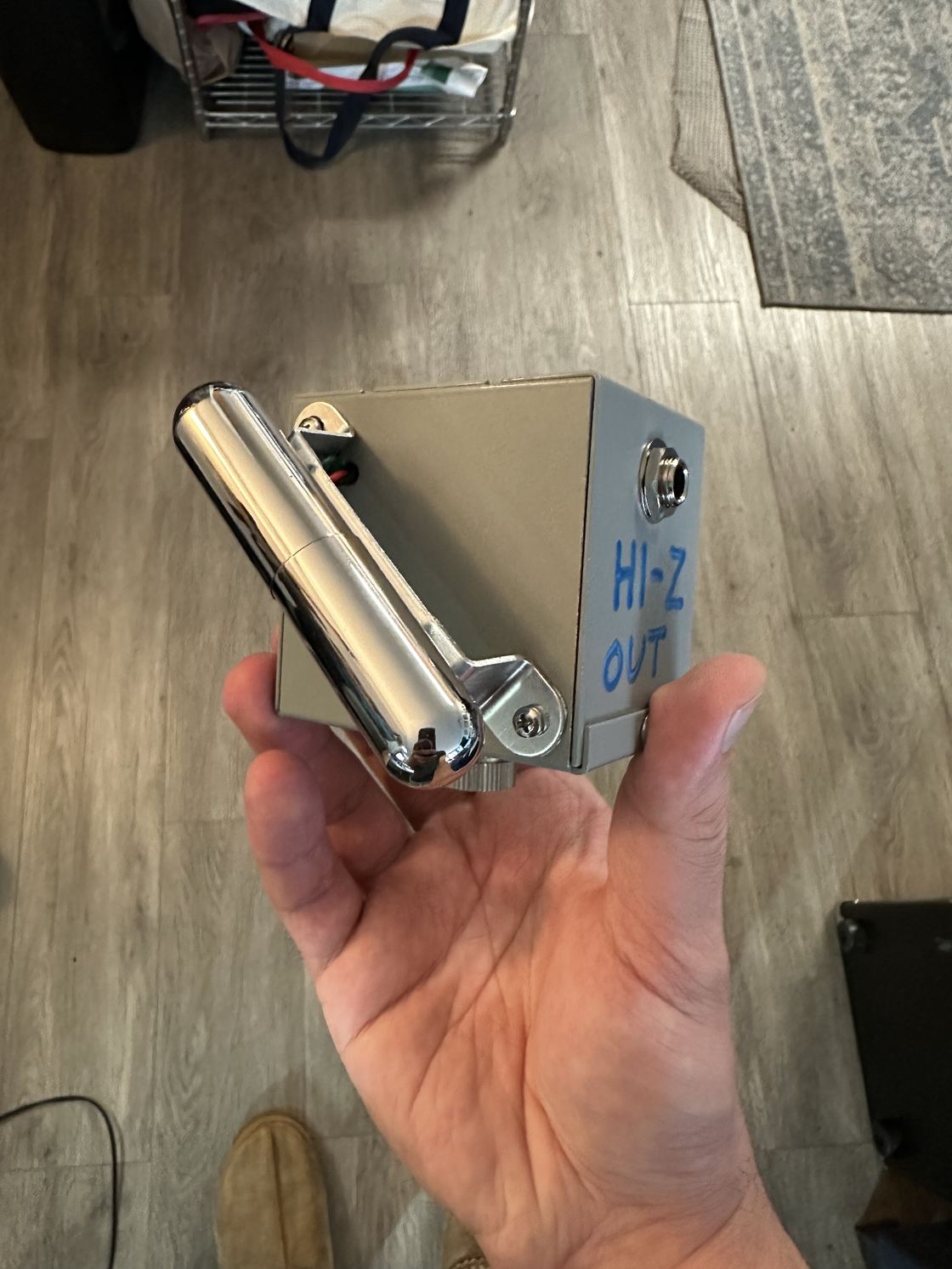 The pickup side of the enclosure.