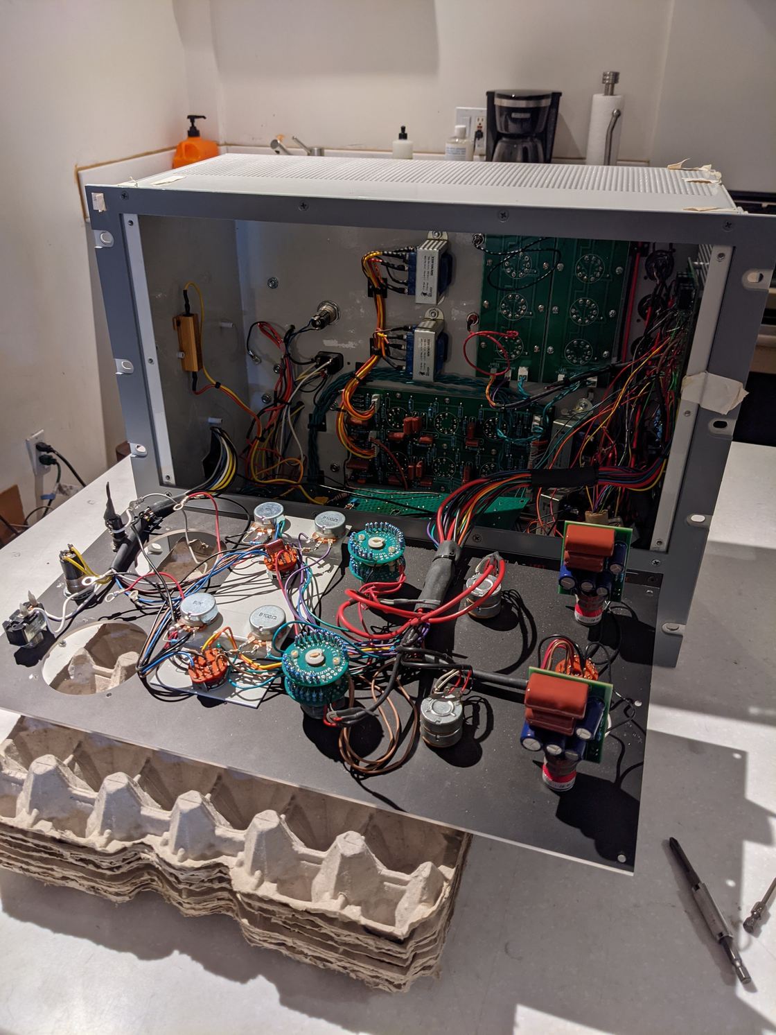 The internals of an UnFairchild prototype.
